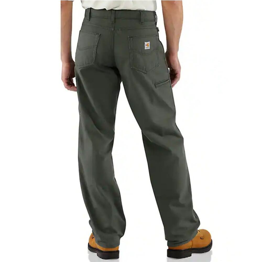 Carhartt Men's Moss Flame-Resistant Midweight Canvas Loose Fit Pant Size 34 - Picture 2 of 8